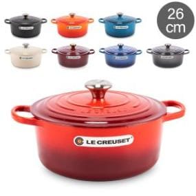 a180 LE CREUSET【ルクルーゼ 】シグニチャーココットロンド26cm Le Creuset（ル・クルーゼ） 【並行輸入品】 両手鍋 シグニチャー