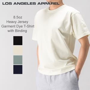 󥼥륹ѥ Los Angeles Apparel T Ⱦµ  1203GD Heavy Jersey Garment Dye TShirt with Binding  ȥåץ 