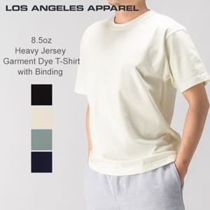 󥼥륹ѥ Los Angeles Apparel T Ⱦµ  1203GD Heavy Jersey Garment Dye TShirt with Binding  ȥåץ