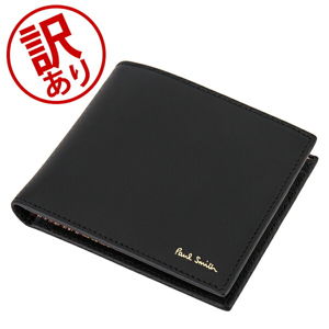 【新品未使用】ポールスミス 二つ折り財布スミシーハート793 ブラック ポールスミス Paul Smith 二つ折り財布 小銭入れ無し ミニクーパー