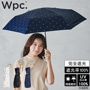 Wpc. 折りたたみ日傘 遮光ゴールドプチハートmini 晴雨兼用 折りたたみ