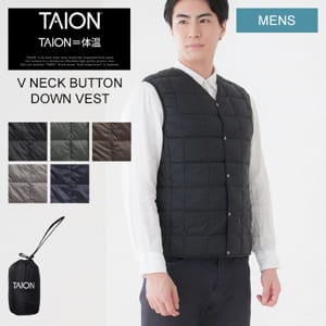  TAION ١å Vͥåܥ ʡ٥  TAION-001   ȥɥ V NECK BUTTON DOWN VEST 