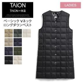 �������� TAION �١����å� V�ͥå� ���󥰥�����٥��� ����ʡ� ��ǥ����� ������ �������� ���� �饤�ȥ����� �� �� �� �ɴ� �����奢�� ι�� �����ȥɥ� V NECK LONG DOWN VEST WOMEN TAION-W001-LONG ��