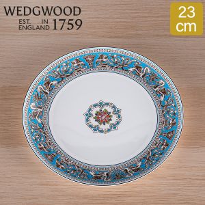 ウェッジウッド WEDGWOOD ク―ププレート フロレンティーンターコイズ