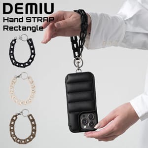 �ǥߥ奦 DEMIU Hand STRAP Rectangle �ϥ�ɥ��ȥ�å� �쥯���󥰥� ���ޥۥ������� �����ե��󥱡����� ��ɻ� �衼���åѥ쥶�� �ܳ� ��¦ ������� ����ץ� DU-SRT00 �֥�å� �١����� ���ȡ��� ��