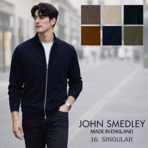 美品JOHN SMEDLEYジョンスメドレー OXLANDニットジャケット M ジョンスメドレー John Smedley ジップアップ ニットジャケット