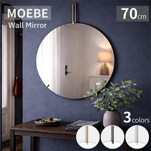 �ࡼ�� MOEBE �� �ɳݤ� ��������ߥ顼 ľ��70cm �ߥ顼 ������ �ݶ� Wall Mirror ����ƥꥢ �ǥ�ޡ��� �̲� ����ץ� ������� ���ե� �ץ쥼��� �ݷ� �߷� WMBR70 WMBL70 WMSS70 Brass Black Stainless Steel ��