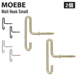 �ࡼ�� MOEBE �եå� ��������եå� ���⡼�� �ɳݤ��եå� �ͥ� 2�� Wall Hook Small �����ȥϥ󥬡� �եå� ����ƥꥢ �ǥ�ޡ��� �̲� ����ץ� ������� WHMGS WHBLS WHSSS Matt Gold Black Stainless Steel ��