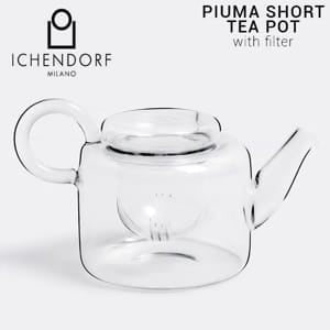 ���å���ɥ�� ICHENDORF �ߥ�� �ԥ��� ���饹 �ƥ����ݥå� ���硼�� 3�����å� PIUMA Short Tea Pot with filter �ե��륿���դ� �㤳���դ� �ܥ����ꥱ���ȥ��饹 ����٥��饹 ��Ǯ���饹 Ʃ�� �ץ쥼��� ��