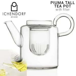 ���å���ɥ�� ICHENDORF �ߥ�� �ԥ��� ���饹 �ƥ����ݥå� �ȡ��� 3�����å� PIUMA Tall Tea Pot with filter �ߥ�� �ե��륿���դ� �㤳���դ� �ܥ����ꥱ���ȥ��饹 ��Ǯ���饹 Ʃ�� �ץ쥼��� ��