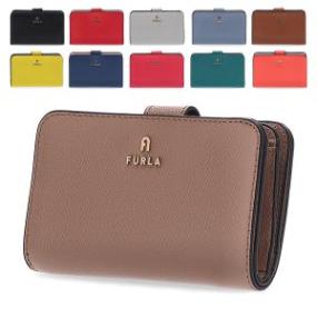 �ե�� Furla ����ꥢ ����ѥ��ȥ�����å� M ����ޤ���� ��ǥ�����������å� �쥶�� ���������դ� �����ɥ����å� �ǥ��꡼�Ȥ� ���쥬��Ⱦ�ʪ �ץ쥼��� CAMELIA COMPACT WALLET  ��