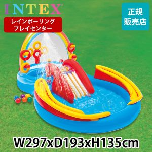 ����ƥå��� Intex �쥤��ܡ���� �ץ쥤���󥿡� RAINBOW RING PLAY CENTER, Age 2+ �о�ǯ��2�аʾ� ������դ��ס��� ���٤��� ���饤���� �����ѥס��� �Ҷ��ѥס��� ��ͷ�� �� ���ϥޥå��դ� ���ꤲ ��
