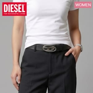 [��������̵��] �ǥ������� DIESEL �����Х�D ���� �٥�� OVAL D LOGO B-1DR W belt �쥶���٥�� ��ǥ����� ������ơ��� �쥶�� �ܳ� �� ������ ���ե� �ץ쥼��� �����奢�� ���ȥ꡼�� ��鴶 �ե��å���� ������� ��