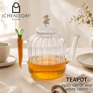 ���å���ɥ�� ICHENDORF �ƥ����ݥå� �򥦥����ȥ˥󥸥� MILANO �ߥ�� Teapot optic carrot and white rabbit ���ץƥ��å� ���饹 Ʃ�� ������� ���襤�� ���å� �ե��륿�� ���ե� �����ꥢ ��
