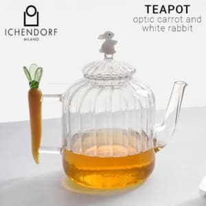 ���å���ɥ�� ICHENDORF �ƥ����ݥå� �򥦥����ȥ˥󥸥� MILANO �ߥ�� Teapot optic carrot and white rabbit ���ץƥ��å� ���饹 Ʃ�� ������� ���襤�� ���å� �ե��륿�� ���ե� �����ꥢ ��