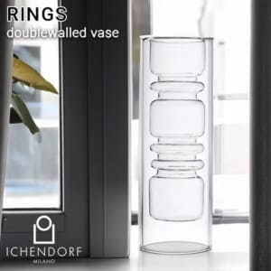 ���å���ɥ�� ICHENDORF ��� ���֥륦������ �ե��١��� MILANO �ߥ�� RINGS doublewalled vase 37cm �֤Ӥ� ���� �ǥ����� �����ꥢ �֡������쥯����� ������ �ִ� ���۽� �ִ� ��