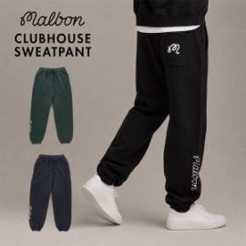 �ޥ�ܥ� Malbon �ޥ�ܥ󥴥�� �������åȥѥ�� CLUBHOUSE SWEATPANT ����֥ϥ����������åȥѥ�� �ܥȥॹ �������å� �ѥ�� ���󥰥ѥ�� ���åȥ�ե꡼���Ǻ� ���餫�� ȩ���� ��100�� ���� ���� ��