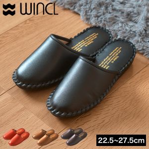 �����󥯥� WINCL �쥶������å� Leather Slippers ���Ĥ������� 22.5��27.5cm �ܳץ���å� ���ƥ��� �롼�ॷ�塼�� ������������� ������ ���ե��� ��� ��ǥ����� ����ץ�ǥ����� £��ʪ ���ե� ��