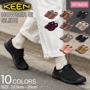 ������ KEEN ��ǥ����� �ϥ��������꡼���饤�� HOWSER III SLIDE Womens ���ˡ����� ����åݥ� �������å� �� �����å� ������� �롼�ॷ�塼�� �����ȥɥ� ������ ���ä��� �⤭�䤹�� �����奢�� ��