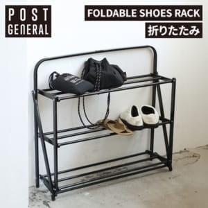 �ݥ��ȥ����ͥ�� POST GENERAL �ե�����֥륷�塼����å� FOLDABLE SHOES RACK �ޤ���߼� 3�� ����ѥ��� �ʥ��ڡ��� ����� ������ ����åѥ�å� ���ؼ�Ǽ 3�� �ϥ�ޡ��ȥ� ̵�� ������� ����ץ� ��