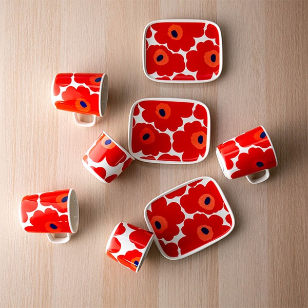 【新品】マリメッコ　ウニッココラーシ　スクエアプレート　2枚 楽天市場】マリメッコ Marimekko スクエア プレート 皿 ウニッコ