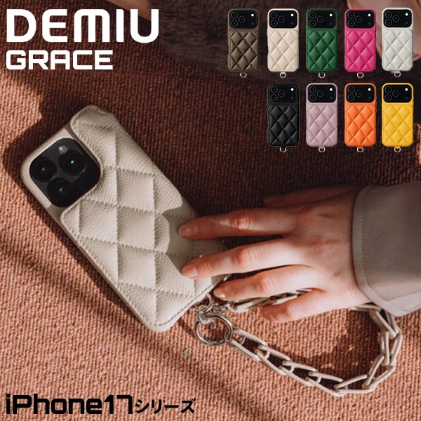 iPhone17���꡼�� �ǥߥ奦 DEMIU ���ޥۥ����� �����ե��󥱡��� GRACE ���쥤�� iPhone17 / iPhone17Pro / iPhone17ProMax ���� ��Ģ�������� �衼���åѥ쥶�� �ܳ� ��¦ ���������� ������� ����ץ� ��