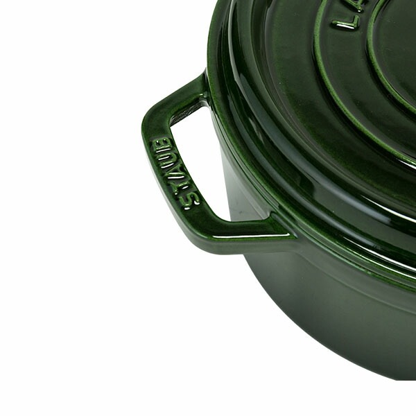 ⭐️新品未使用⭐️ストウブSTAUB 24cmラウンドホーロー鍋 バジル