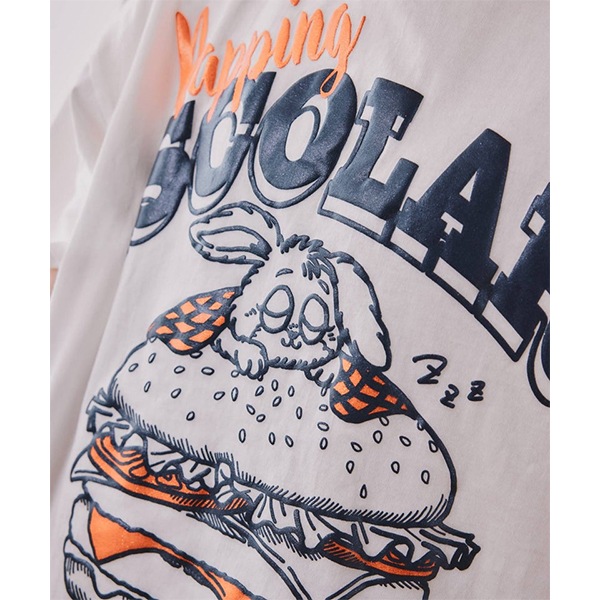 ⭐️SALE10%OFF⭐️ ルドラクシャマーラー　トップガウリシャンカール11ムキ スカラー ScoLar お昼寝ウサギinスカラーバーガー柄Tシャツ 162671