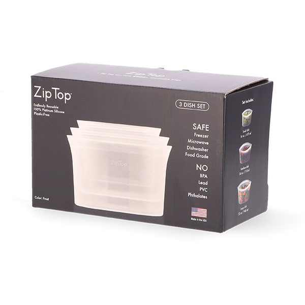 ジップトップ Zip Top ディッシュ 3点セット 保存容器 シリコーン 食品