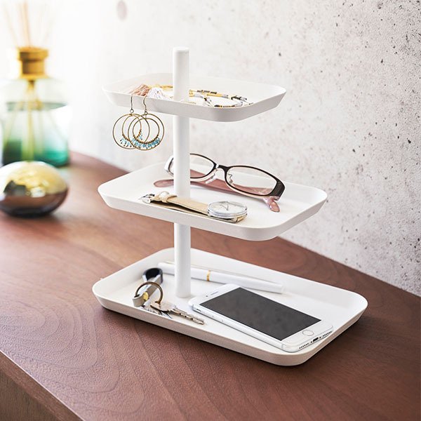 アクセサリースタンド アクセサリー3段トレー tower タワー 山崎実業