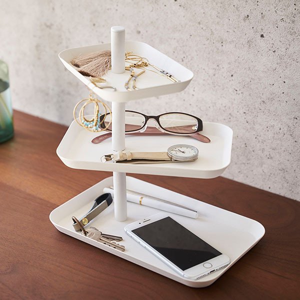 アクセサリースタンド アクセサリー3段トレー tower タワー 山崎実業