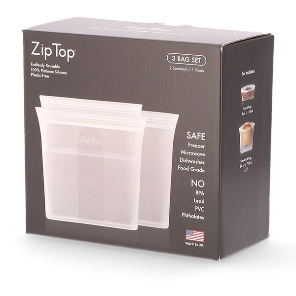 ZIPTOP 縦型　3個セット ジップトップ Zip Top バッグ 3点セット サンドイッチ スナック 保存