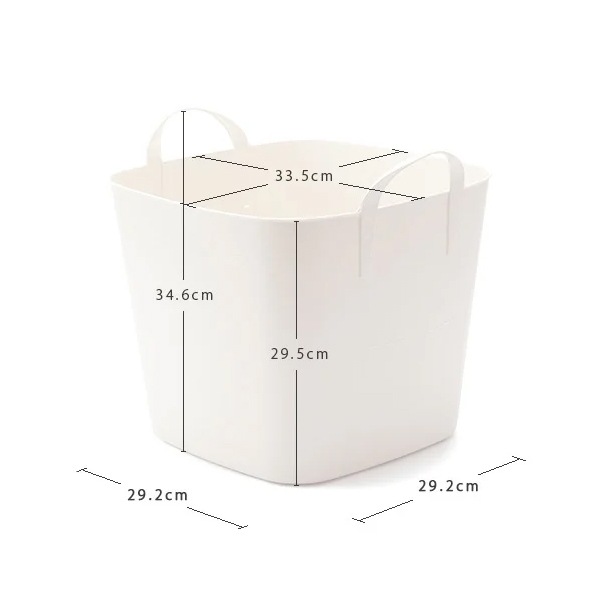 sir-etsukoアウトレット アタ製 バスケット 34cm×34cm スタックストー バケット Mサイズ 25L あおくんときいろちゃん 収納