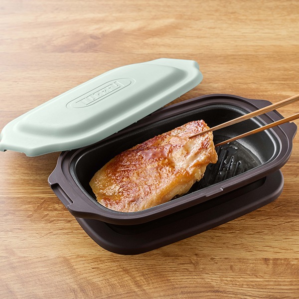 トフィー Toffy 電子レンジ用 グリルディッシュ グリル鍋 フタ付き K
