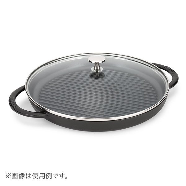 l*a様 【Staubストウブ】マルチパン30cmガラス蓋・ 専用網付《ブラック ストウブ Staub ガラス蓋 30cm 1523095/40511-523-0 Tapa cristal 鍋