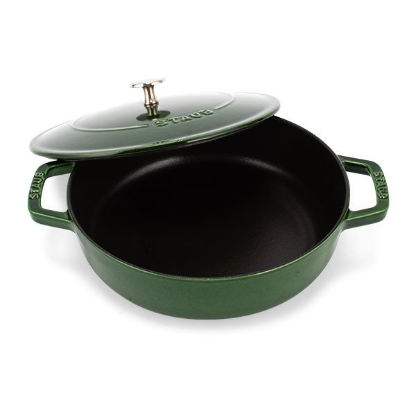 ストウブ 鍋 有料ショッパー付 STAUB ブレイザー 24cm バジルグリーン