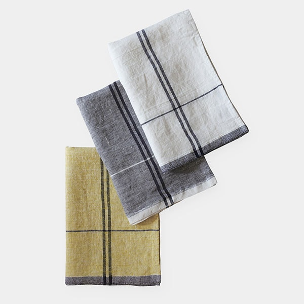Axlings リネンキッチンタオル 3種　× 各2枚 正規販売店】 リーノエリーナ キッチンクロス メリ Lino e Lina 長方形