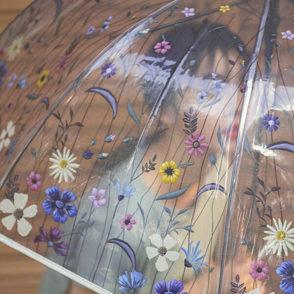 FRSHIPWpc. 傘 雨傘 刺繍風アンブレラ ビニール傘 長傘 長雨傘
