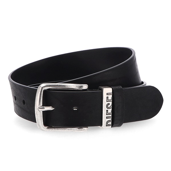DIESEL(ディーゼル)ギター型バックル 黒レザーベルト/イタリア製 全品送料無料] ディーゼル DIESEL B-VISIBLE BELT レザーベルト メンズ