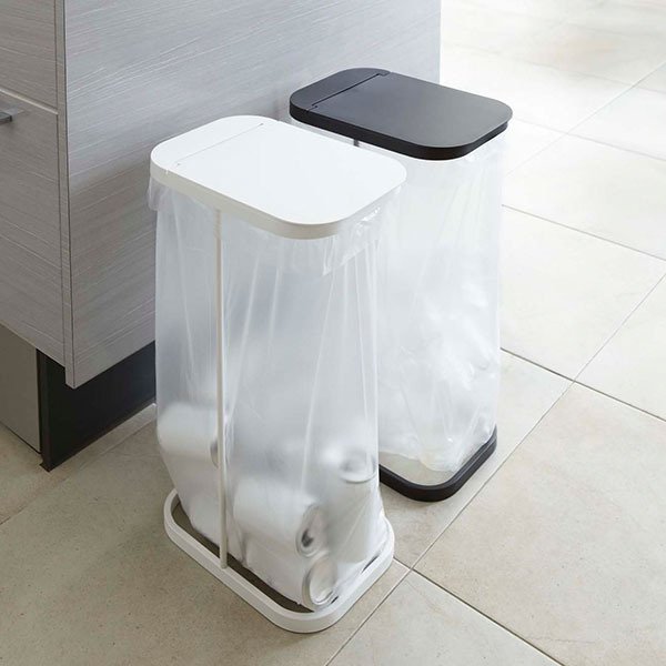 【匿名配送】山崎実業 ゴミ袋ホルダー ルーチェ LUCE ホワイト 3個セット 分別ゴミ袋ホルダー ルーチェ 山崎実業 LUCE ゴミ箱 ふた付き 蓋付き