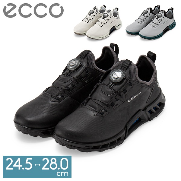 新品未使用　ecco エコー 【24.5】 ゴアテックス ゴルフシューズ ECCO (エコー) ゴルフシューズ レディース SIZE 23.5cm ホワイト