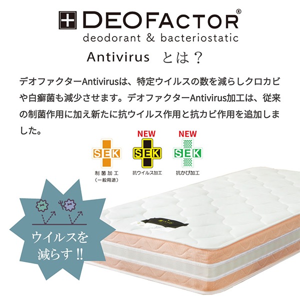 源ベッド 咲夜レアル デオファクター マットレス S シングル 6.7インチ