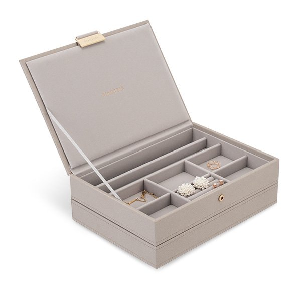STACKERS スタッカーズ　ジュエリーボックス　グレージュ　セット STACKERS】スーパーサイズ ジュエリーボックス 選べる3個セット