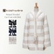 �ڹ��⸡�˺ѡۥ��������� �Х������� XM��L �ܡ��������硼�� ��ޯ�� ��Ϥ �İ��� ��ǥ����� KASHWERE LADIES STRIPED HOODED CAR COAT WITH BELT ��