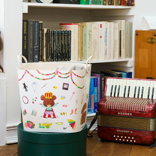 たっぷり収納　ポケットいっぱいバッグ　Lサイズ　(マスタード×ココランド黒猫) スタックストー バケット Mサイズ 25L しましまぐるぐる 収納