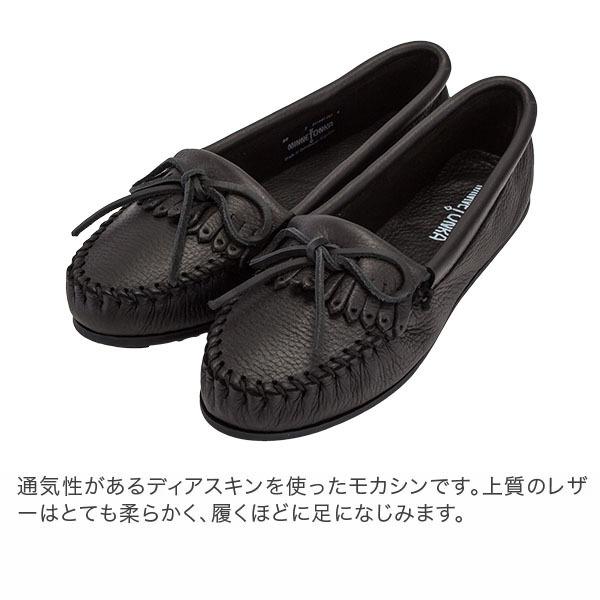 MINNETONKA モカシン・ ブラック・ディアスキン　新品・未使用 訳あり】 ミネトンカ Minnetonka モカシン ディアスキン