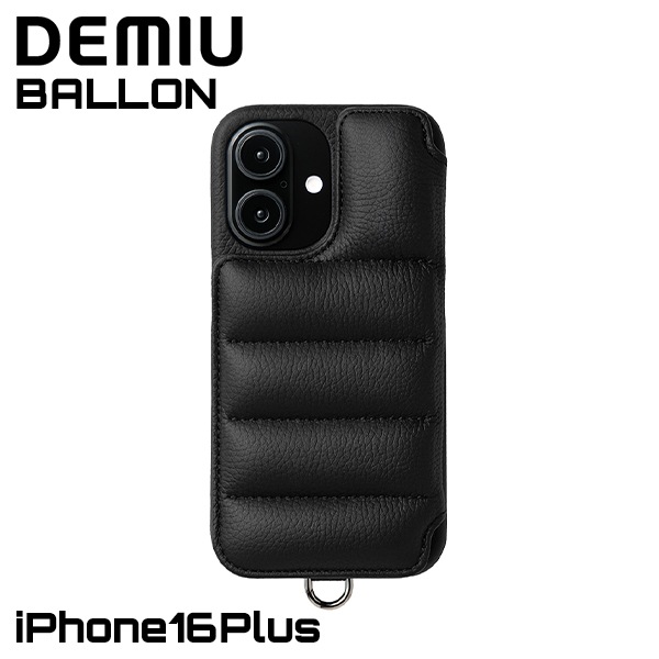 �ǥߥ奦 DEMIU ���ޥۥ����� �����ե��󥱡��� BALLON �Х��� iPhone16Plus ���� ��Ģ�������� DU-BAL21BK �֥�å� �衼���åѥ쥶�� �ܳ� ��¦ ���������� ������� ����ץ� ���� ���С� ��