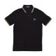 �ե�åɥڥ꡼ Fred Perry �ݥ������ M12 �ĥ���ƥ��åץ� TWIN TIPPED FRED PERRY SHIRT �ݥ� ����� Ⱦµ �ȥåץ� ��� ��ǥ����� ����ץ� �����奢�� ������� 157 Black / Champagne / Champagne ��