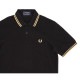 �ե�åɥڥ꡼ Fred Perry �ݥ������ M12 �ĥ���ƥ��åץ� TWIN TIPPED FRED PERRY SHIRT �ݥ� ����� Ⱦµ �ȥåץ� ��� ��ǥ����� ����ץ� �����奢�� ������� 157 Black / Champagne / Champagne ��