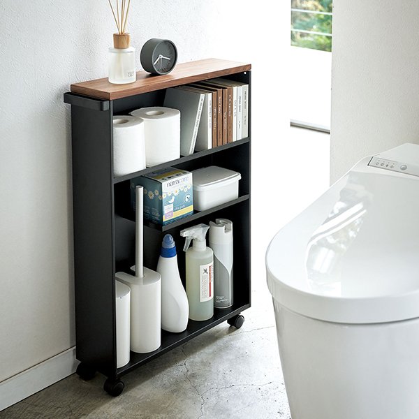 トイレラック ハンドル付きスリムトイレラック タワー tower 山崎実業